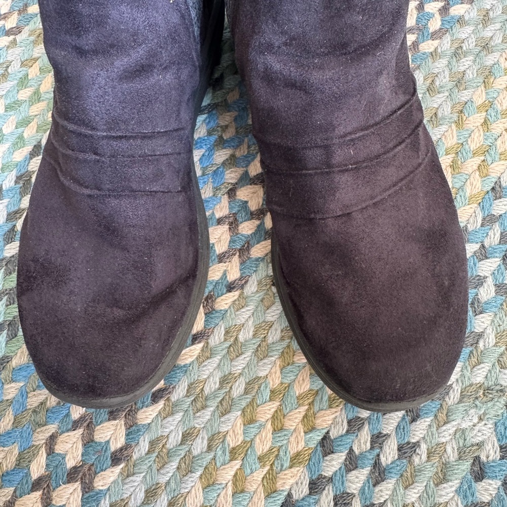 Dark Suede Ankle Boots